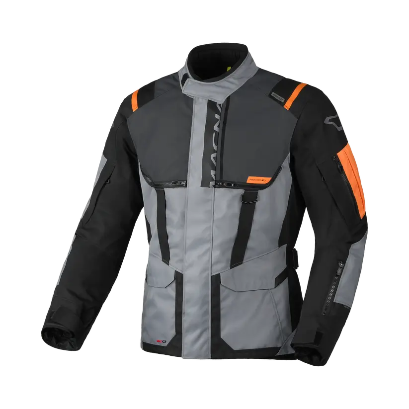 Macna Rancher 2.0 Textile Jacket Grey / Red FREE UK Delivery, FREE 365 Day Returns | Moto Central