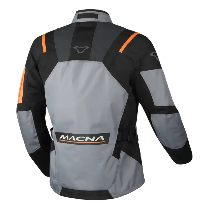 Macna Rancher 2.0 Textile Jacket Grey / Red, rear view