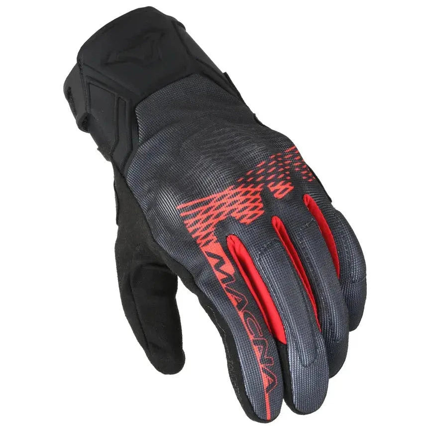 Macna Recon 2.0 Short Textile Gloves Black / Red – knuckle view