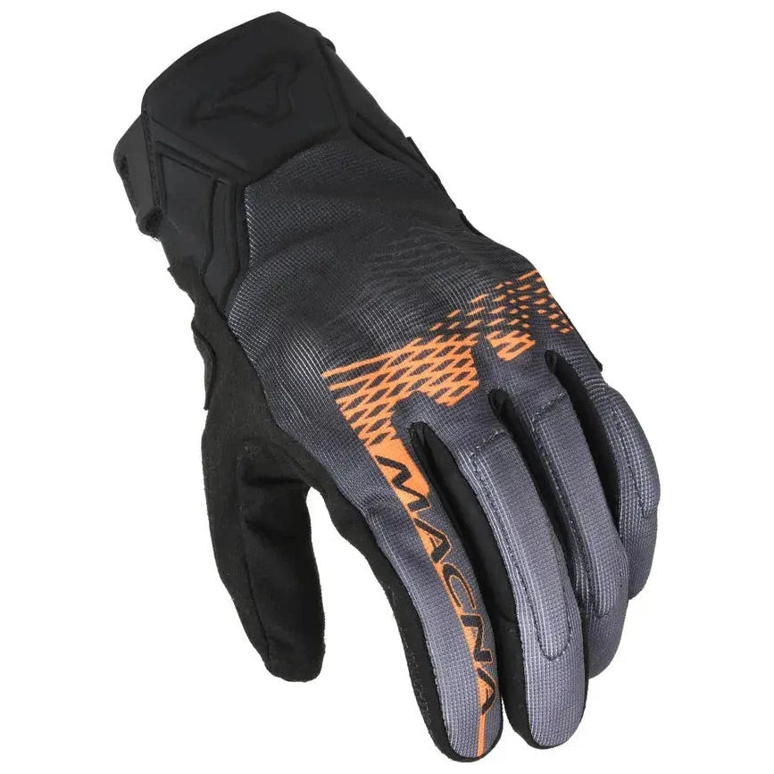 Macna Recon 2.0 Short Textile Gloves Black / Grey / Orange – knuckle view