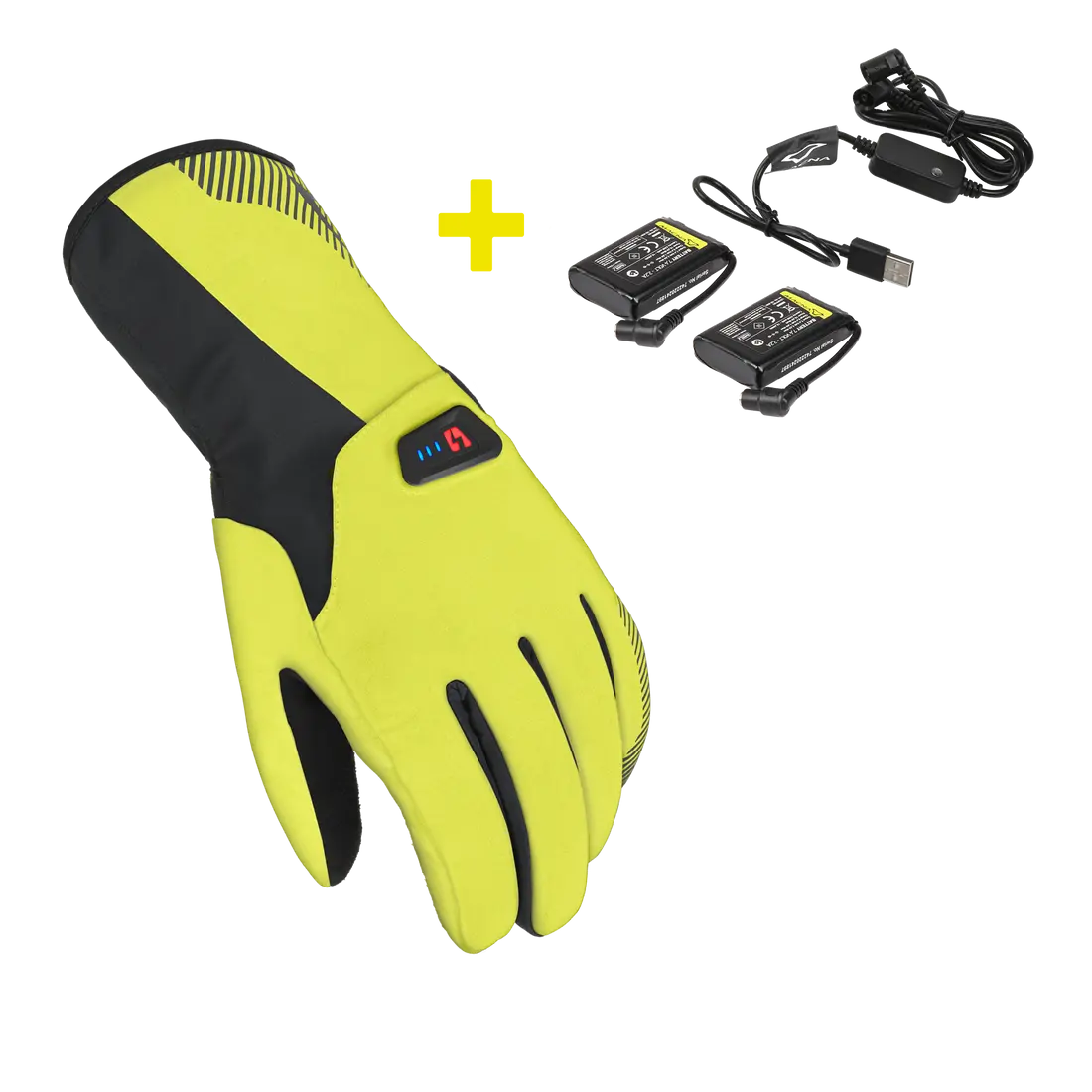 Macna Spark Heated Gloves With Kit Yellow FREE UK Delivery, FREE 365 Day Returns | Moto Central