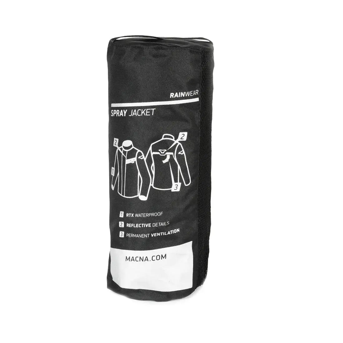Macna Spray Rain Over Jacket Black  - FREE UK Shipping, FREE 365 Day Returns | Moto Central