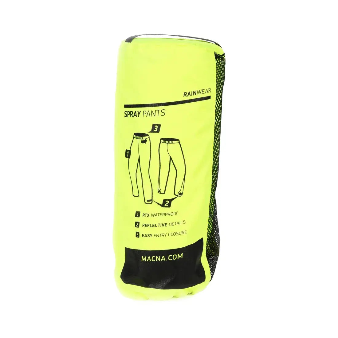 Macna Spray Rain Over Trouser Fluo Yellow  - FREE UK Shipping, FREE 365 Day Returns | Moto Central