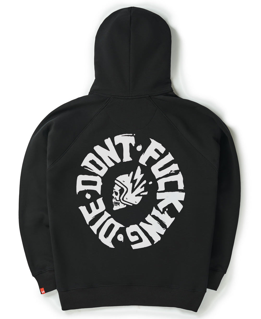 Pando Moto Max Dont Die Oversized Hoodie Black FREE UK Delivery, FREE 365 Day Returns | Moto Central