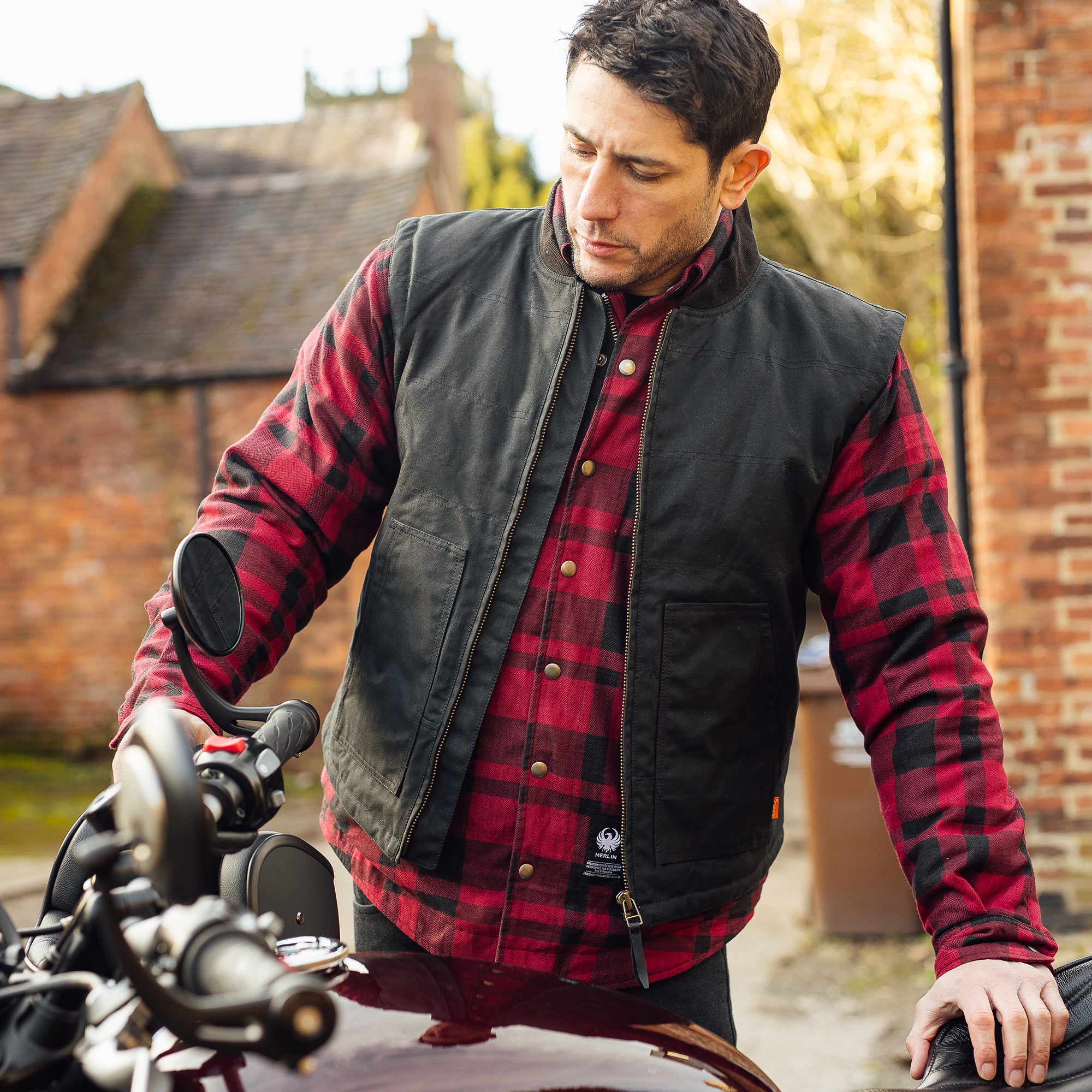 Merlin Bobber CE Riding Vest Black FREE UK Delivery, FREE 365 Day Returns | Moto Central