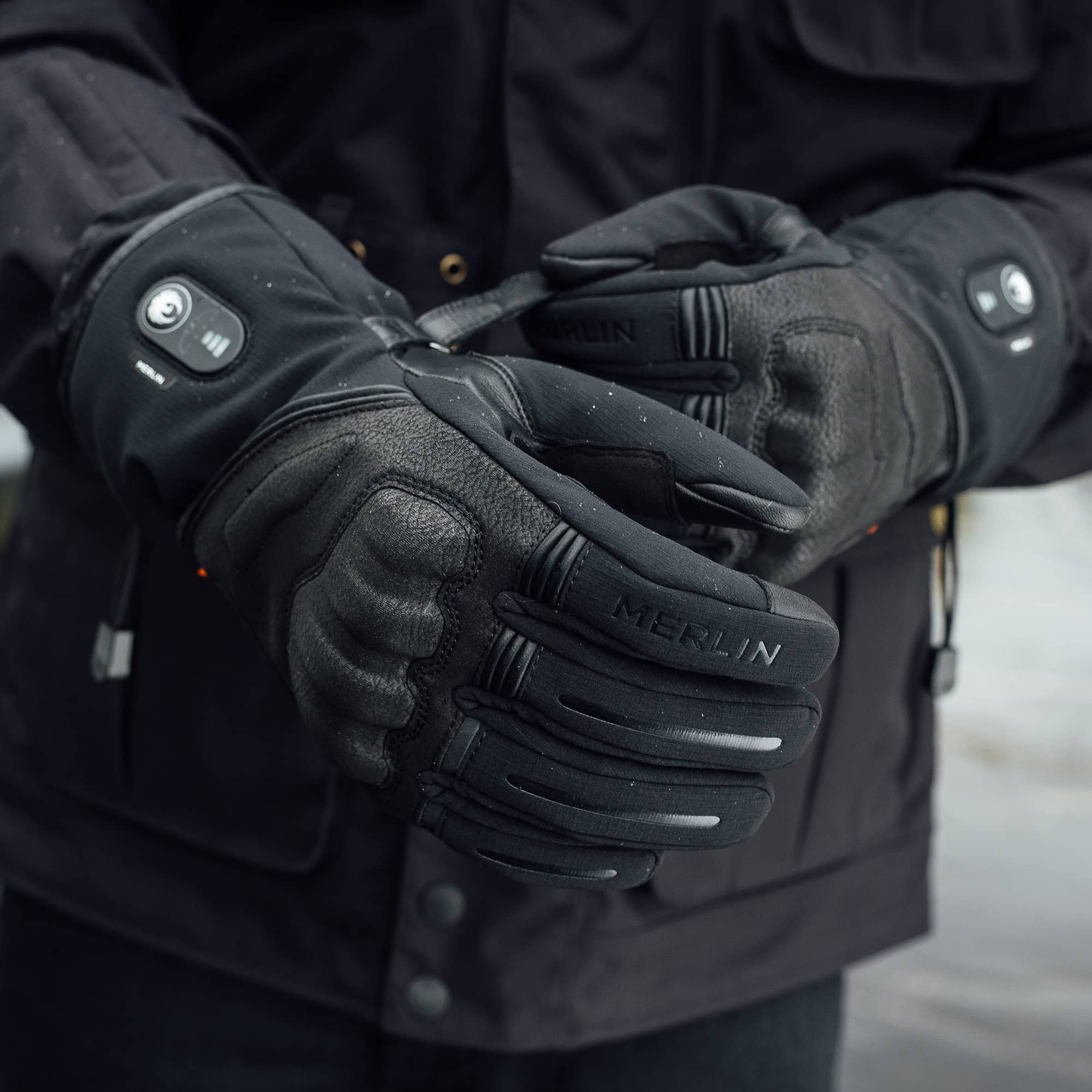 Merlin Curborough D3O Heated Gloves Black FREE UK Delivery, FREE 365 Day Returns | Moto Central
