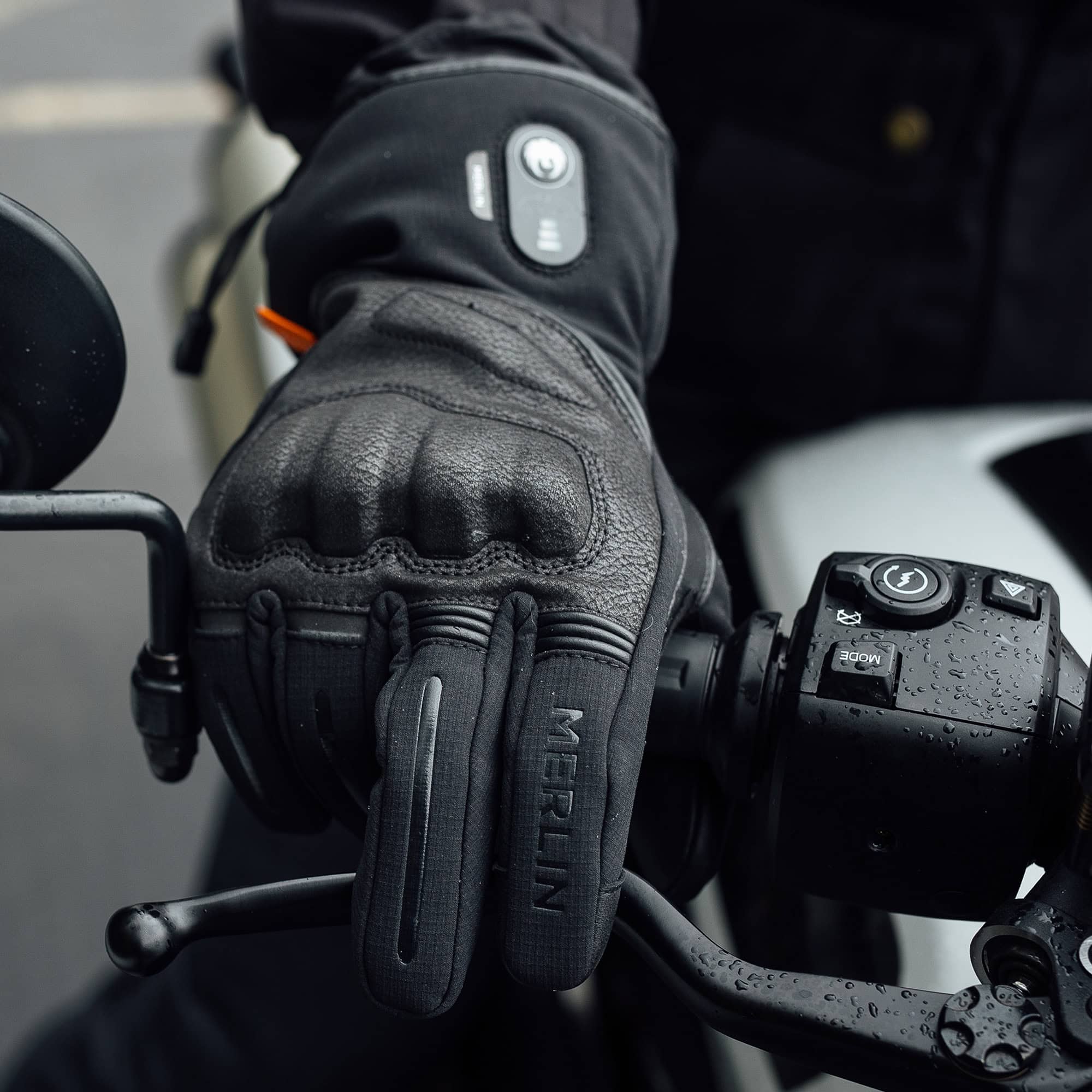 Merlin Curborough D3O Heated Gloves Black FREE UK Delivery, FREE 365 Day Returns | Moto Central