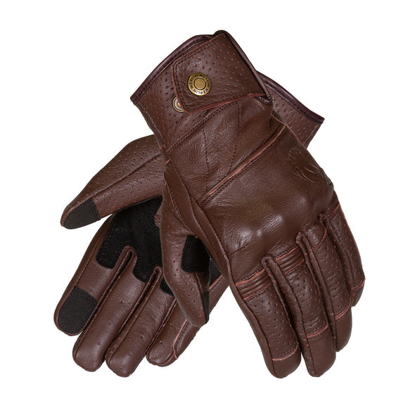Merlin Legacy Ladies D3O Leather Gloves Dark Brown FREE UK Delivery, FREE 365 Day Returns | Moto Central