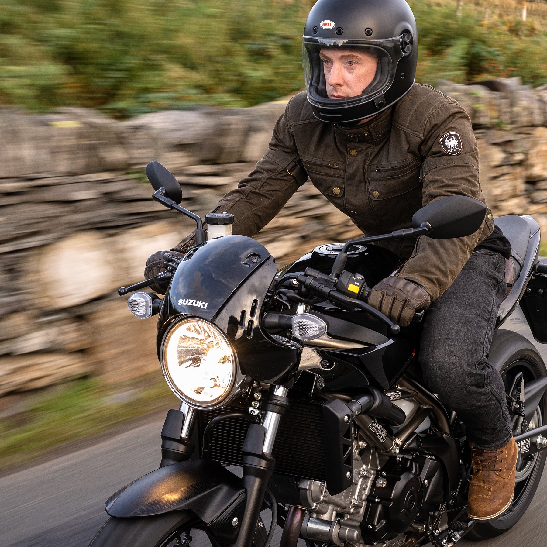 Merlin Barton 2 Wax Jacket Olive FREE UK Delivery, FREE 365 Day Returns | Moto Central