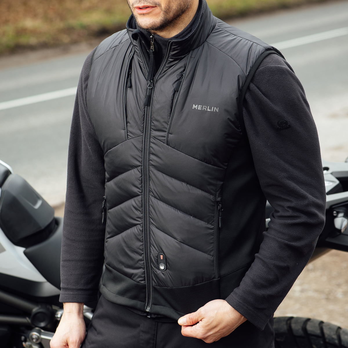 Merlin Flux Heated Body Warmer Vest Black