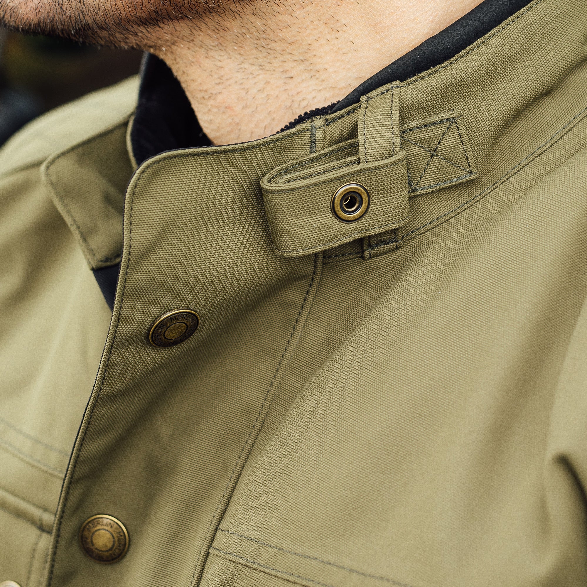 Merlin Burslem D3O Eco Laminated Textile Jacket Green FREE UK Delivery, FREE 365 Day Returns | Moto Central