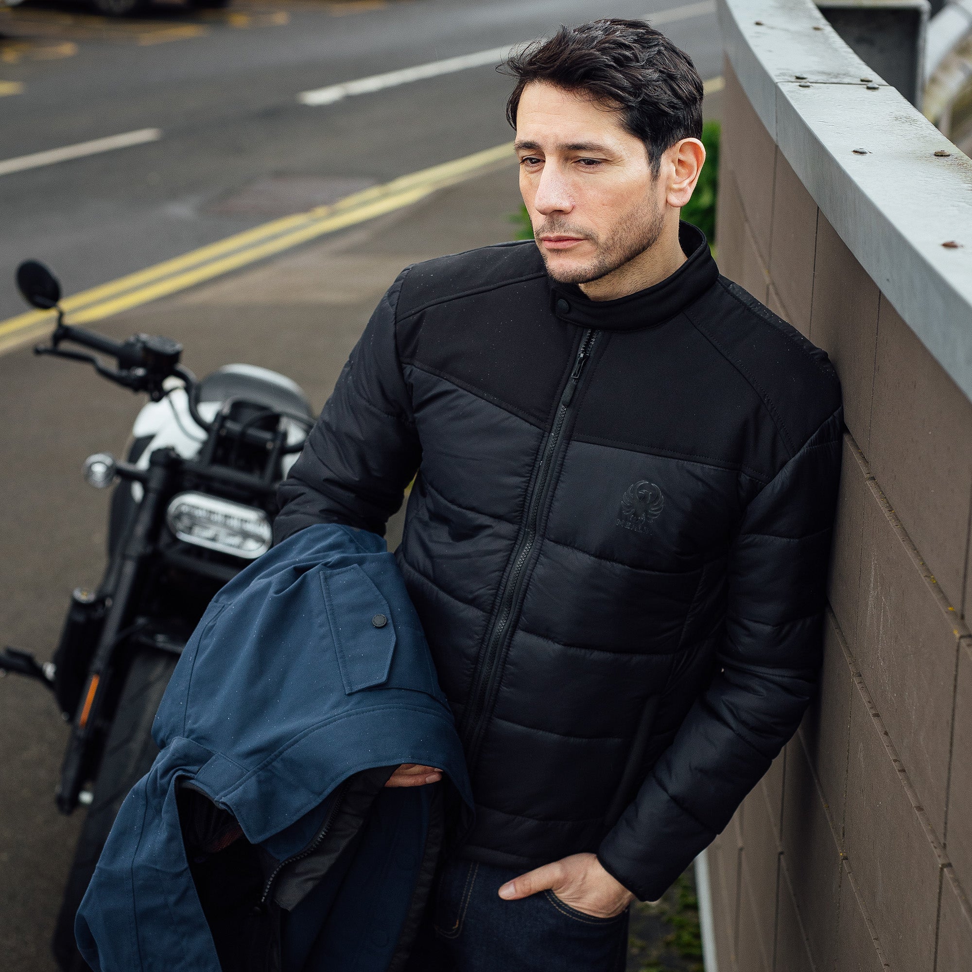 Merlin Jagger D3O Urban Utility Jacket Navy FREE UK Delivery, FREE 365 Day Returns | Moto Central