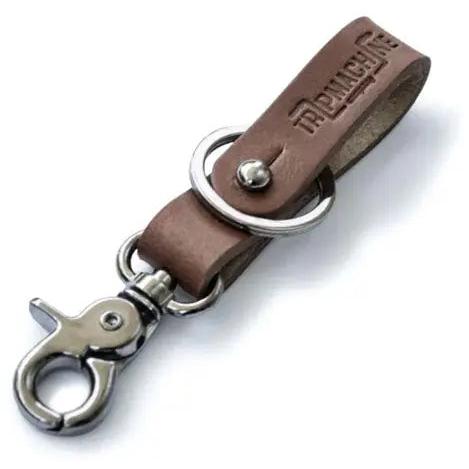 Trip Machine Key Fob Vintage Tan / Metallic Black front product view
