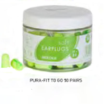 Moldex Pura-Fit To Go Earplugs Green - 50 Pairs Tub