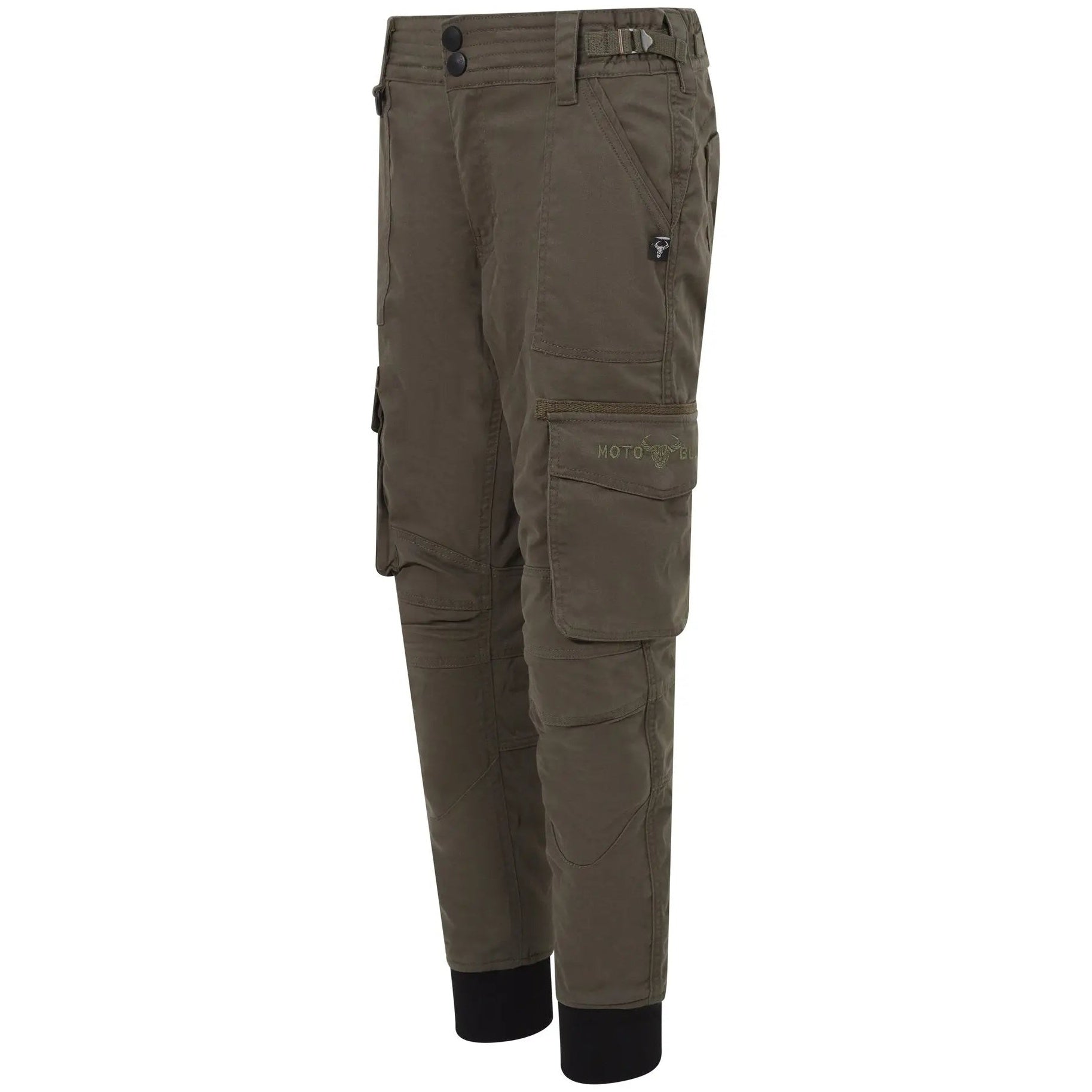 MotoBull Ryan Cargo Trouser Olive Green — front view