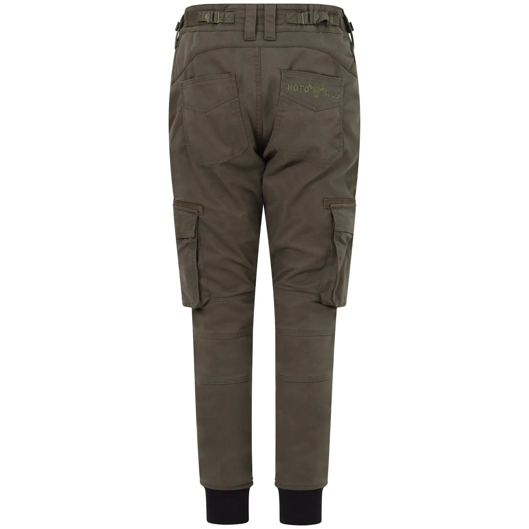 MotoBull Ryan Cargo Trouser Olive Green — rear view