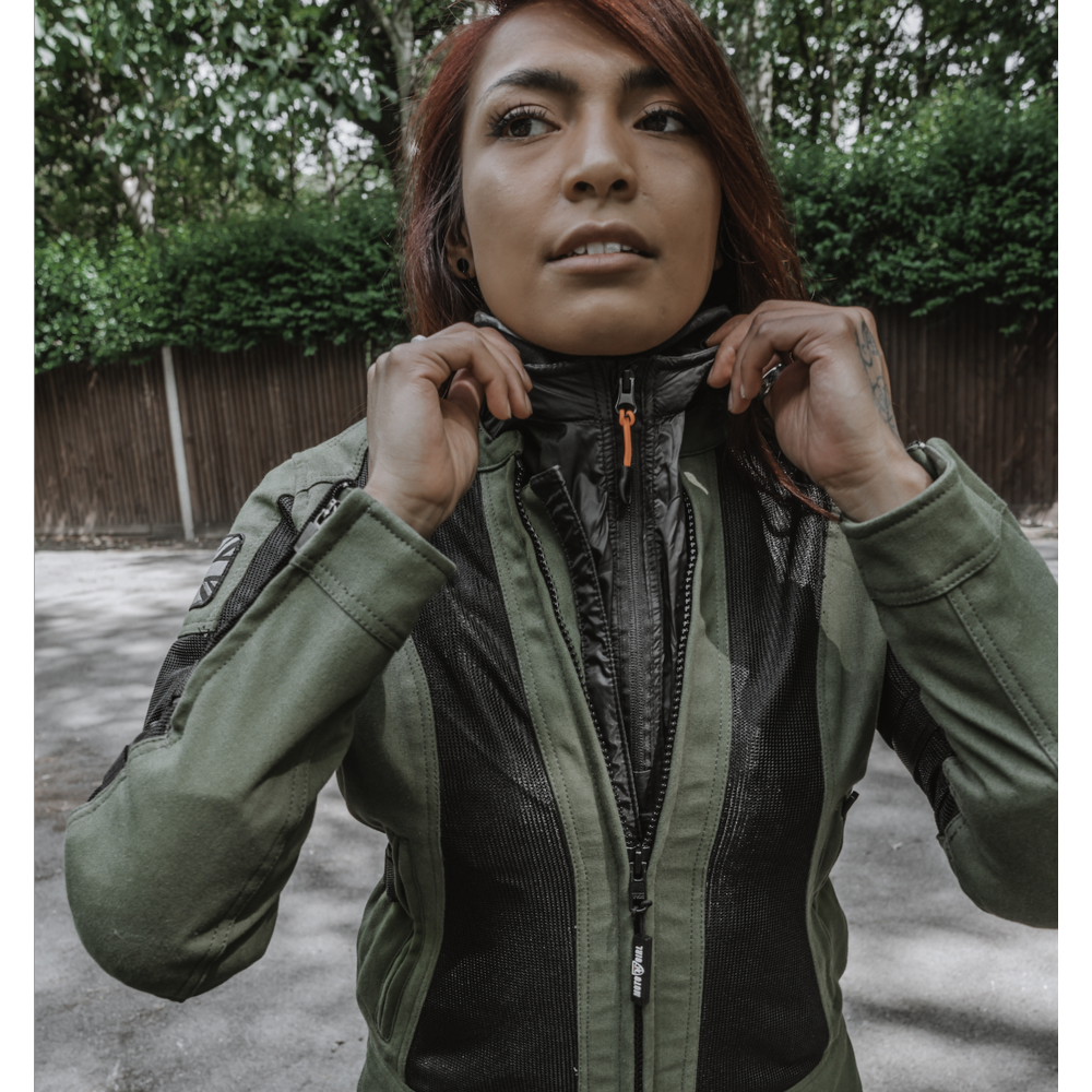 MotoGirl Aura Wind Stop Ladies Jacket Black