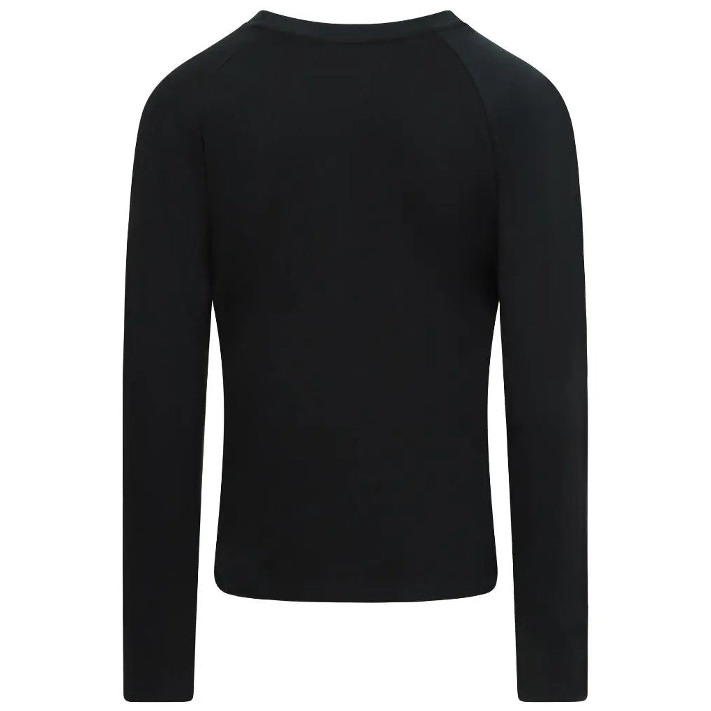 MotoGirl Classic Ladies Long Sleeves T-Shirt Black — rear view
