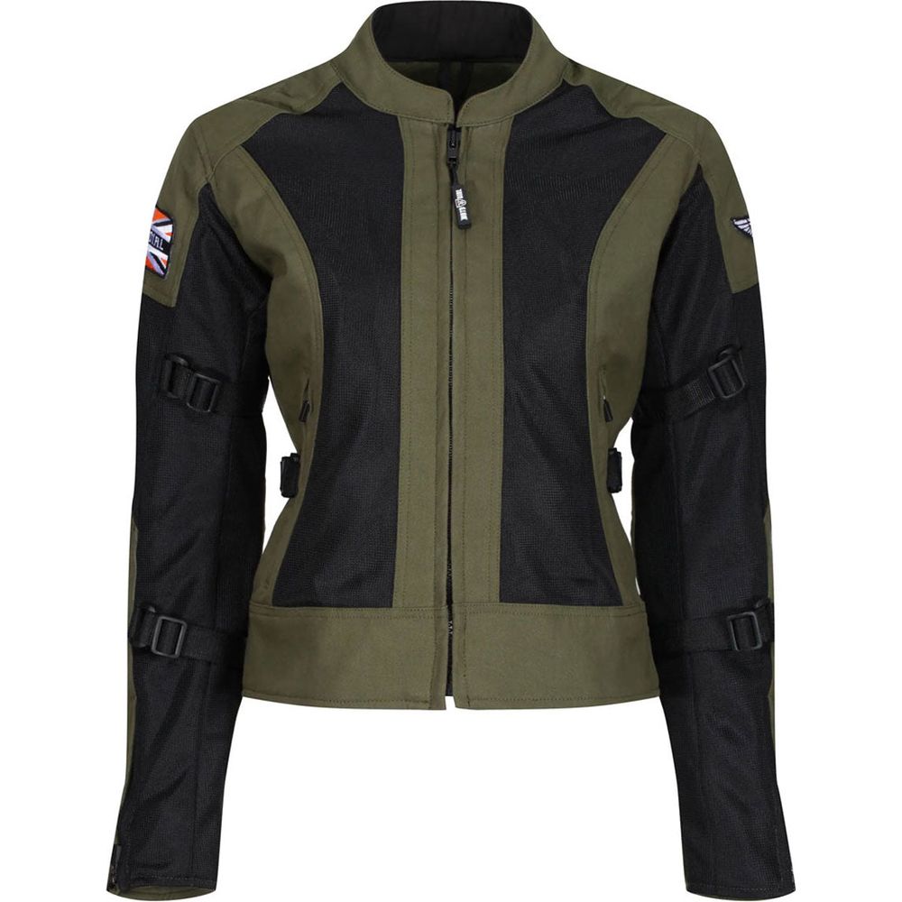 MotoGirl Jodie Summer Ladies Textile Jacket Khaki Green