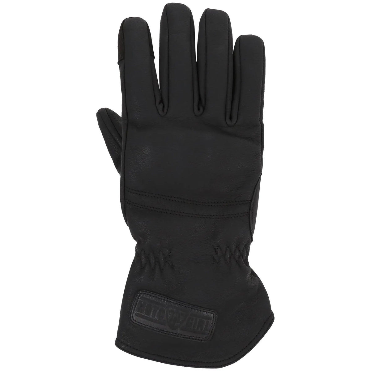 MotoGirl Nandi Ladies Leather Gloves Black — palm view