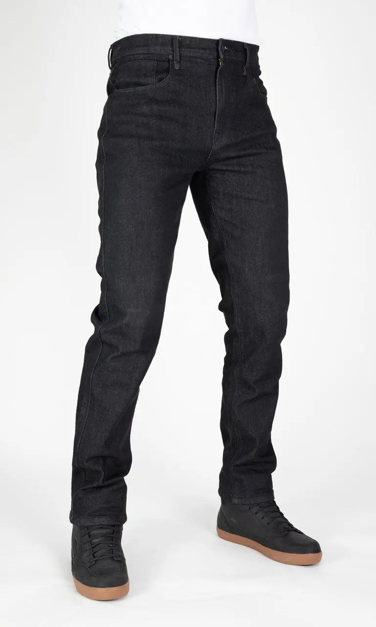 MotoJean Straight Fit Denim Jeans Black - FREE UK Shipping, FREE 365 Day Returns | Moto Central