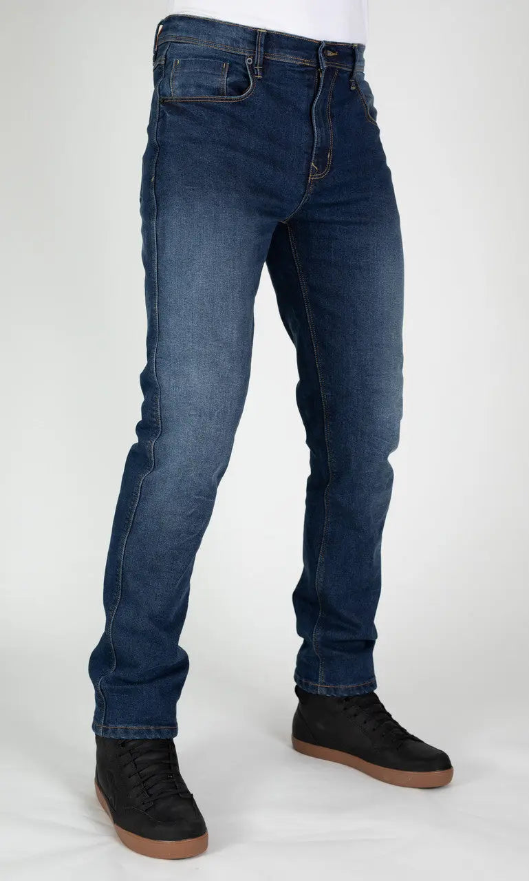 MotoJean Straight Fit Denim Jeans Blue - FREE UK Shipping, FREE 365 Day Returns | Moto Central