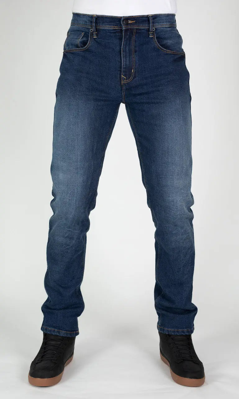 MotoJean Straight Fit Denim Jeans Blue - FREE UK Shipping, FREE 365 Day Returns | Moto Central