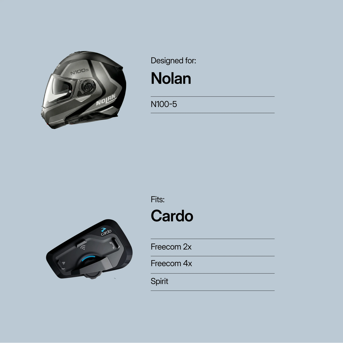 Tubs Jackson Nolan N100-5 To Cardo Freecom / Spirit FREE UK Delivery, FREE 365 Day Returns | Moto Central