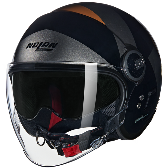 Nolan N21 Visor 06 Tangente Black / Orange / Grey FREE UK Delivery, FREE 365 Day Returns | Moto Central