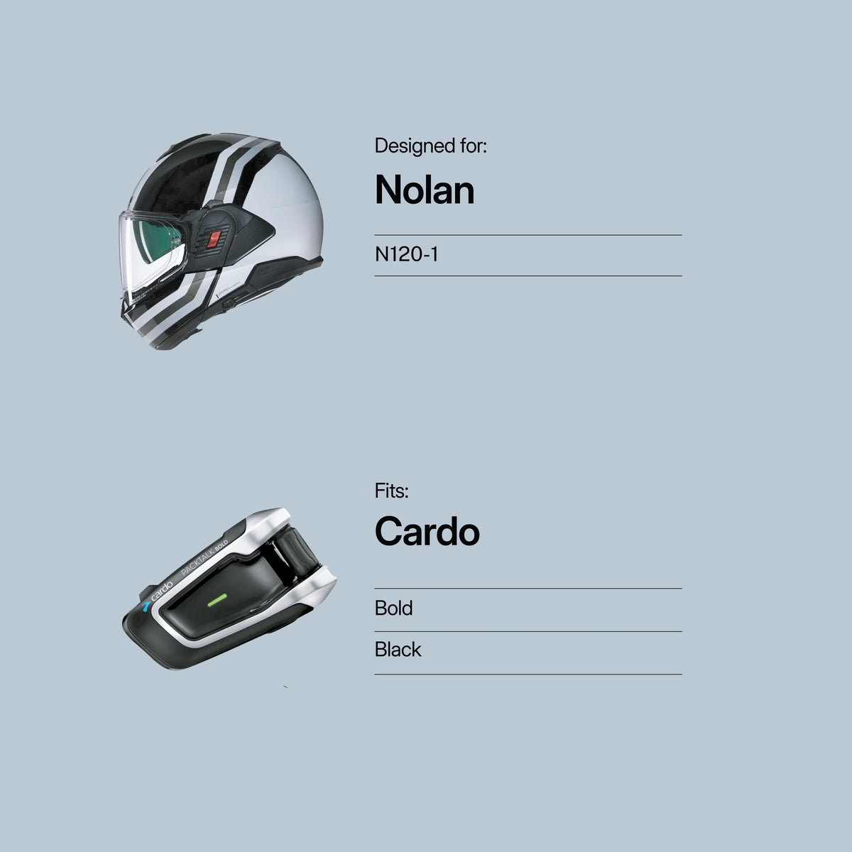 Tubs Jackson Nolan N120-1 To Cardo Black / Bold Adapter FREE UK Delivery, FREE 365 Day Returns | Moto Central