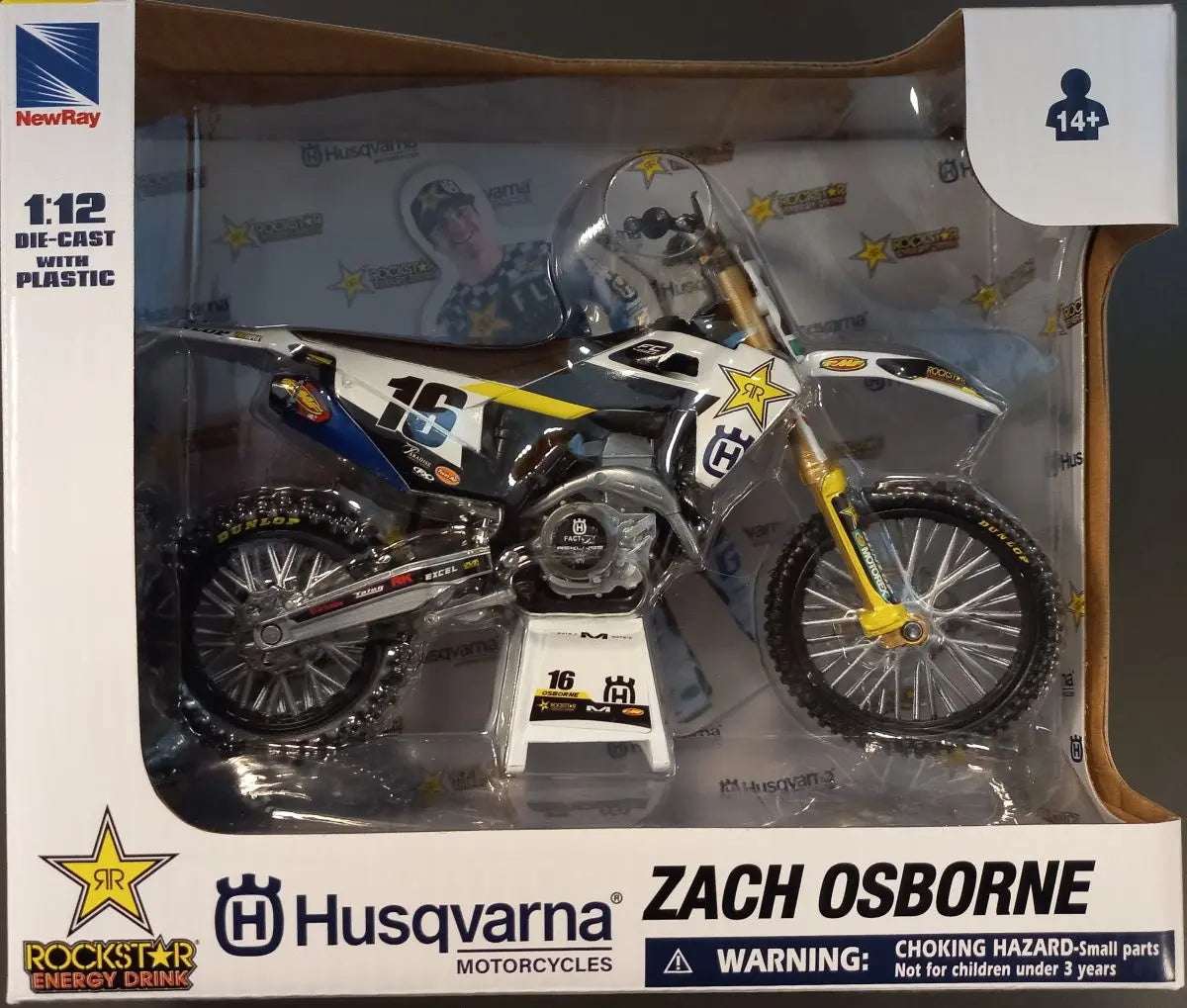 New-Ray Minimotor Husqvarna FC450 Rockstar Zach Osborne #16 - FREE UK Shipping, FREE 365 Day Returns | Moto Central