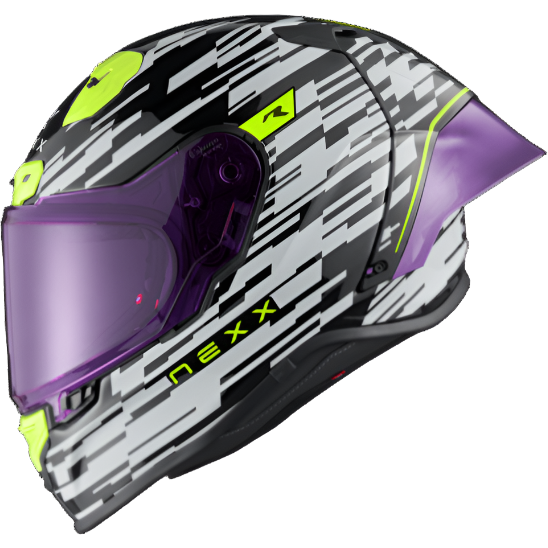 Nexx X.R3R Glitch Racer White / Neon