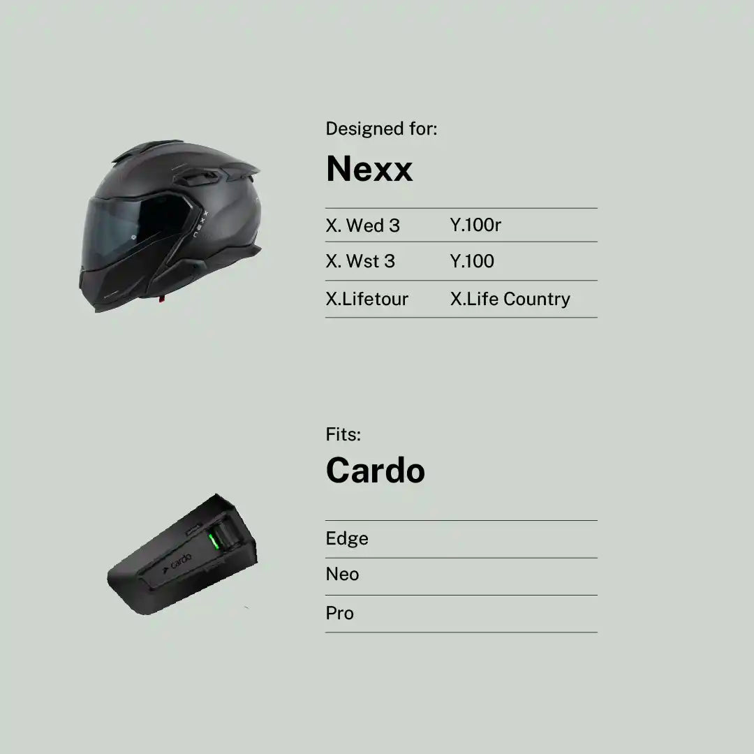 Tubs Jackson Nexx To Cardo Edge / Neo / Pro Adapter FREE UK Delivery, FREE 365 Day Returns | Moto Central