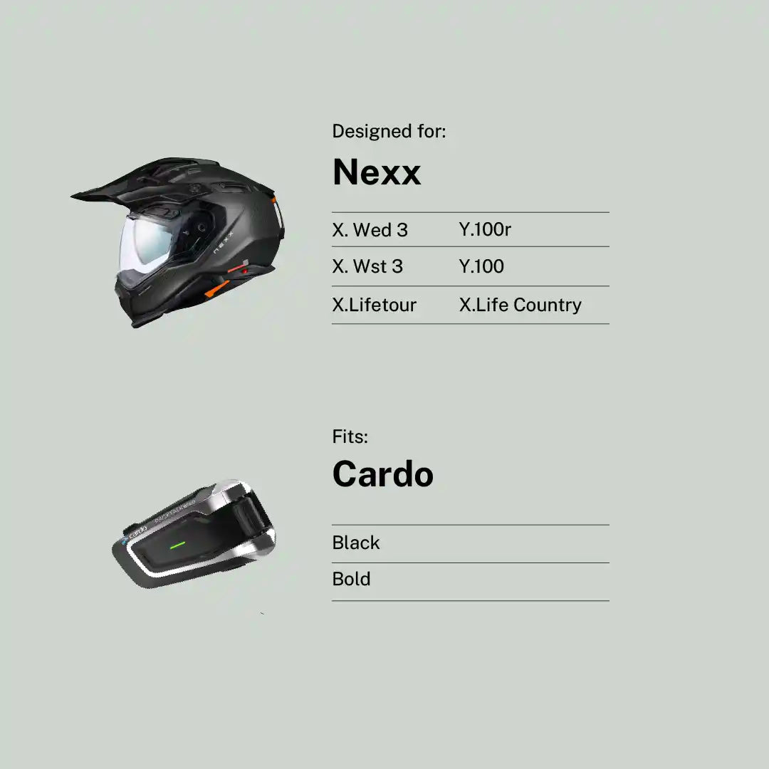 Tubs Jackson Nexx To Cardo Black / Bold Adapter FREE UK Delivery, FREE 365 Day Returns | Moto Central