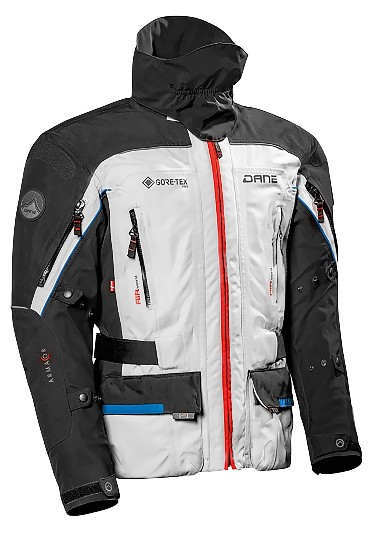 Dane Nimbus 2 Gore-Tex Pro Jacket Grey / Blue - FREE UK Shipping, FREE 365 Day Returns | Moto Central