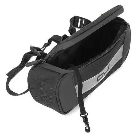 OJ Atmosfere Metropolitane Pocket Bag Black – motorcycle pocket bag – open front angled view
