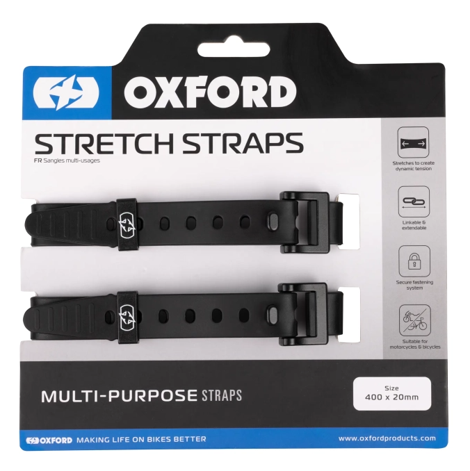 Oxford Stretch Straps Black - Pair