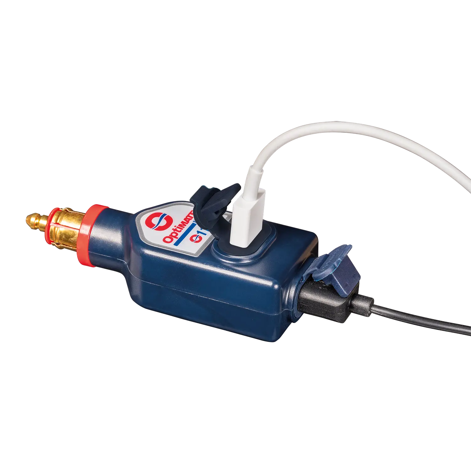 OptiMate Dual USBA / USBC Charger Straight DIN Plug FREE UK Delivery, FREE 365 Day Returns | Moto Central
