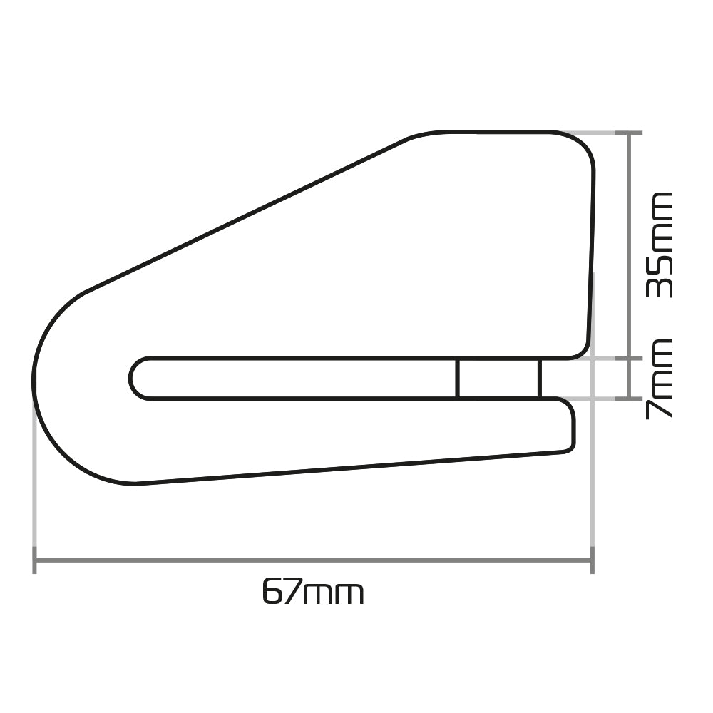 Oxford Alpha XA14 Alarm Disc Lock Black / Black