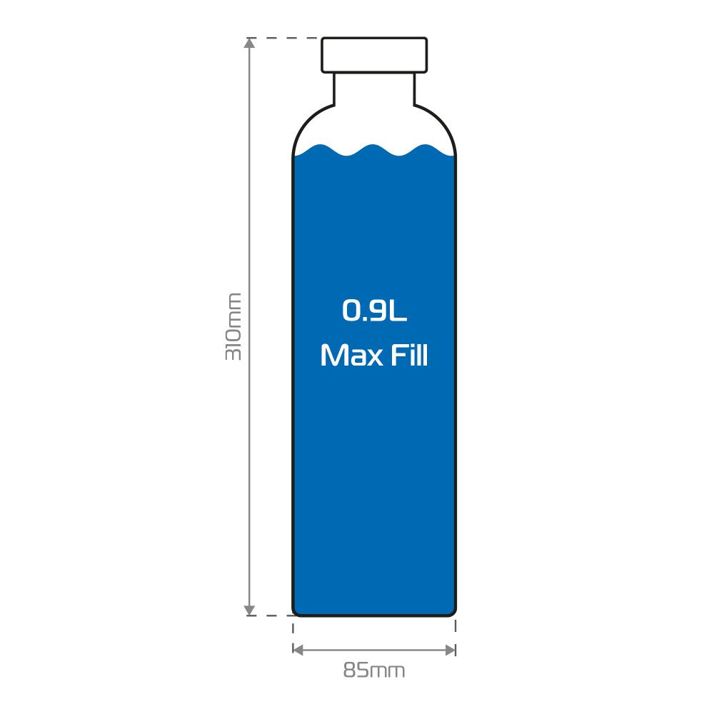 Oxford Aqua Insulated Flask Black - 1 Liter