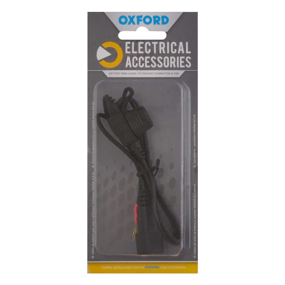 Oxford Battery Ring Leads To USA / SAE Connector