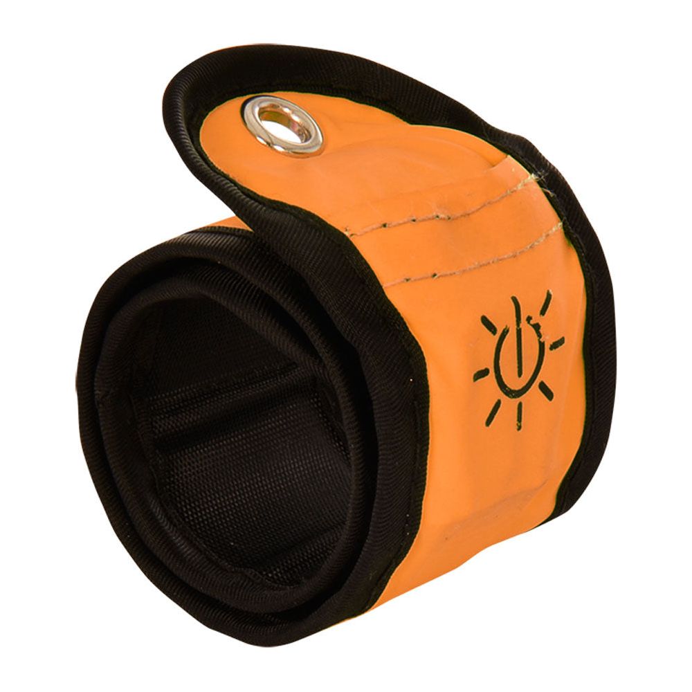 Oxford Bright Halo Arm Wrap Band Orange, orange band rolled closed