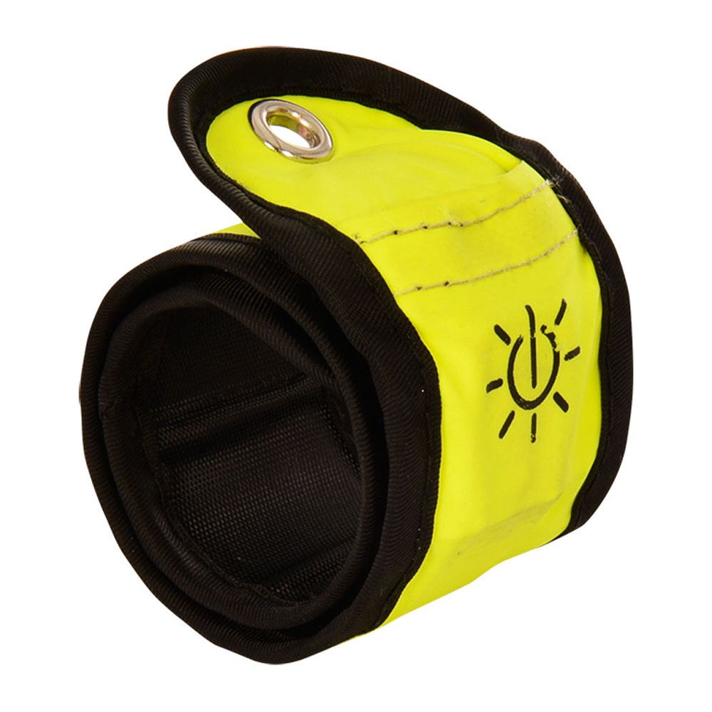 Oxford Bright Halo Arm Wrap Band Yellow, yellow band rolled closed