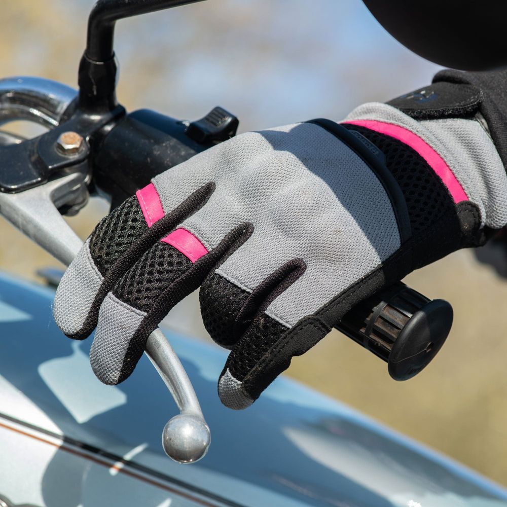 Oxford Brisbane Ladies Textile Gloves Grey / Pink / Black