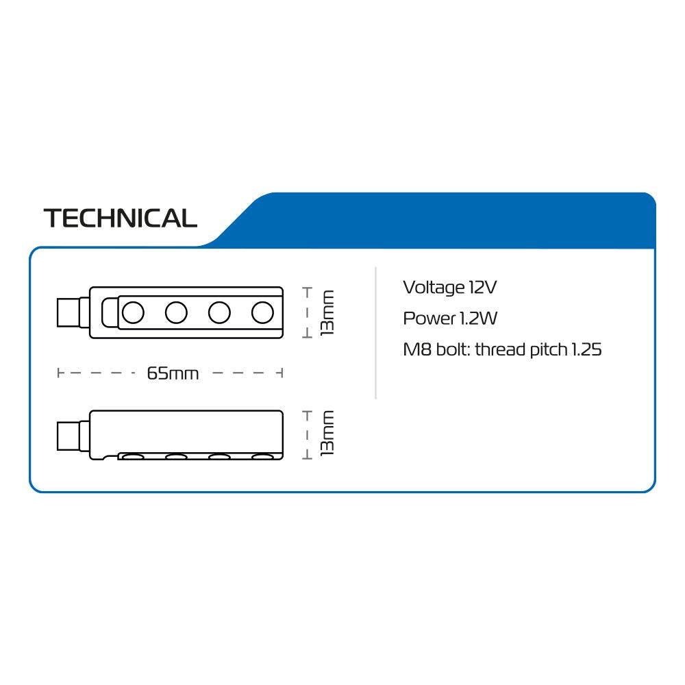 Oxford Cell Indicators Black With 2 Resistors