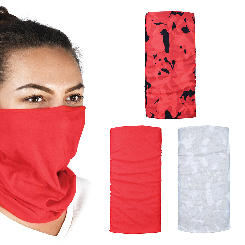 Oxford Comfy Multifunctional Head & Neckwear Havoc Red - Pack Of 3