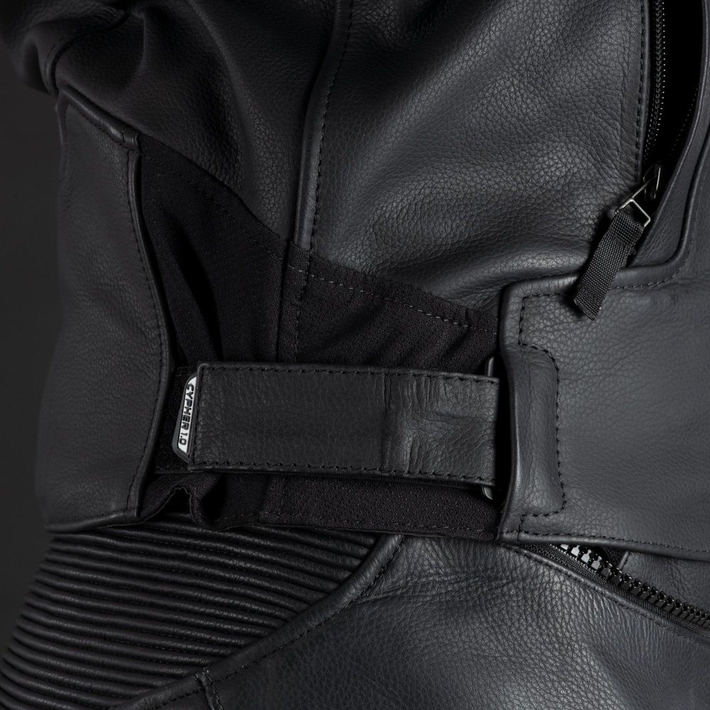 Oxford Cypher 1.0 Leather Jacket Black / Fluo Yellow