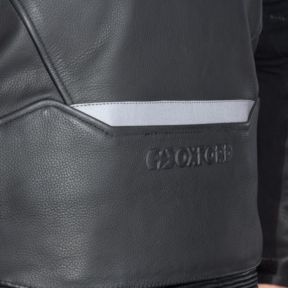 Oxford Cypher 1.0 Leather Jacket Black / Fluo Yellow
