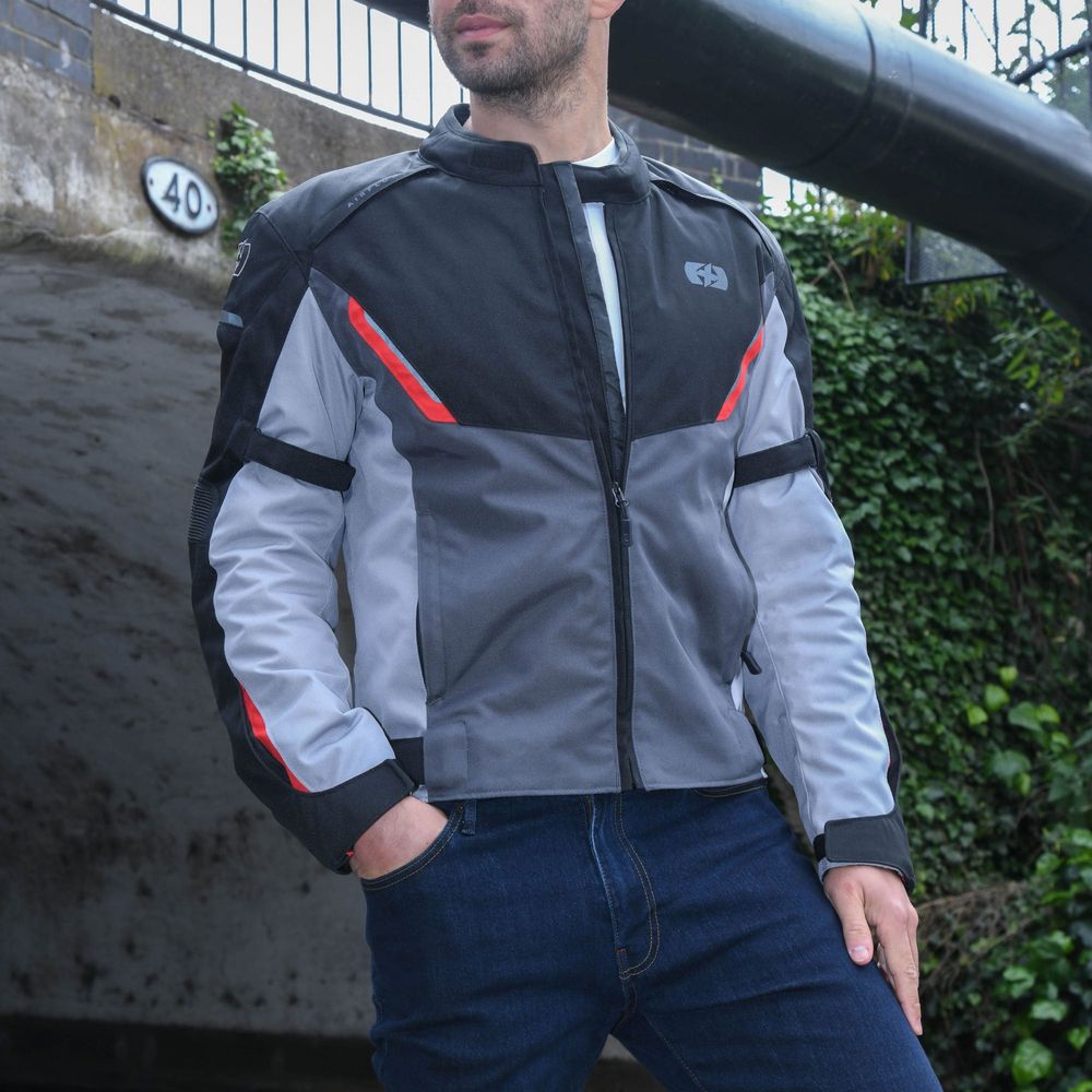 Oxford Delta 1.0 Textile Jacket Black / Grey / Red