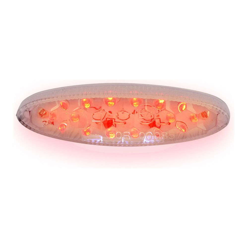 Oxford Eyeshot Motorcycle Tail Light Clear - tail light illuminated low-intensity view